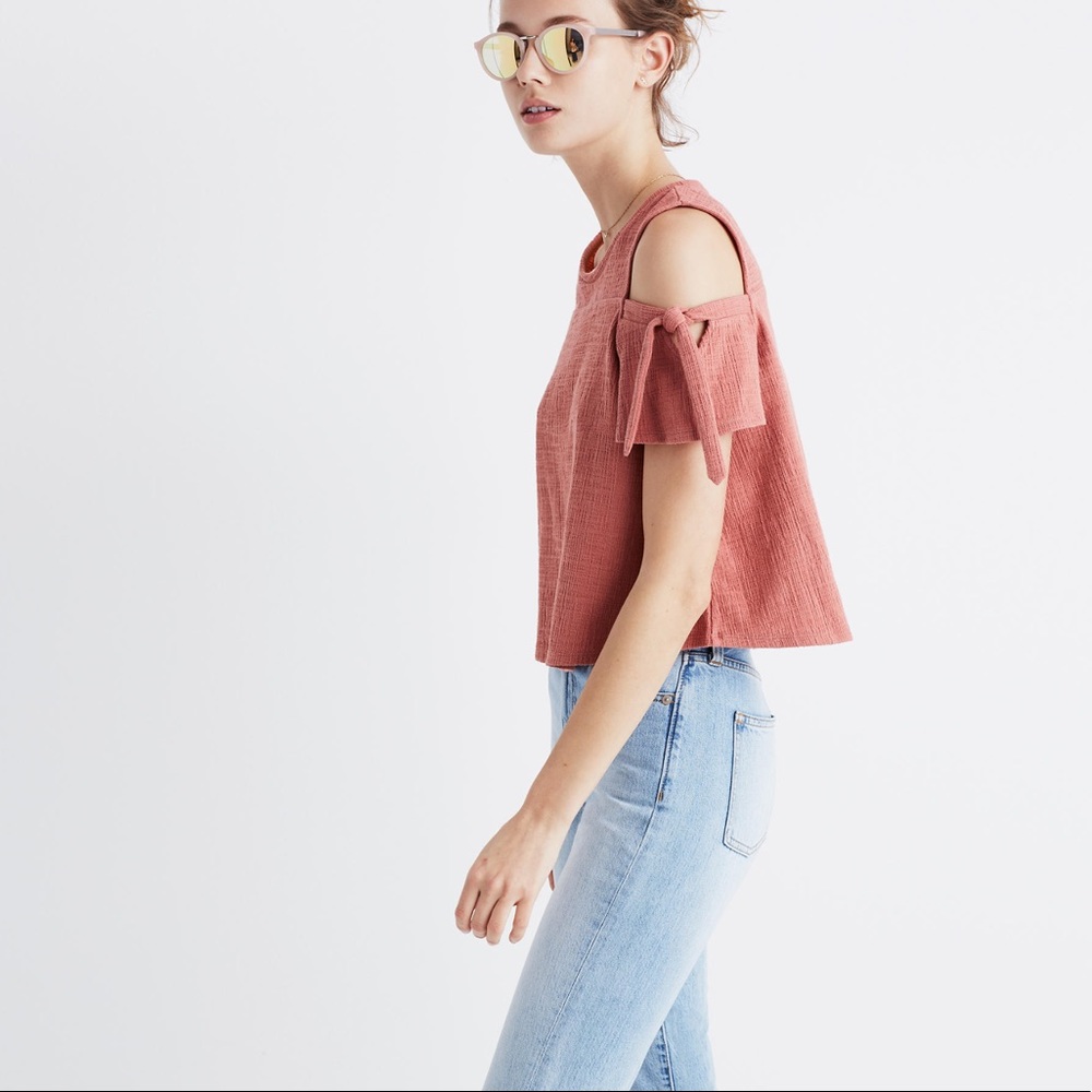 Madewell Skylark Cold-Shoulder Top Ivory